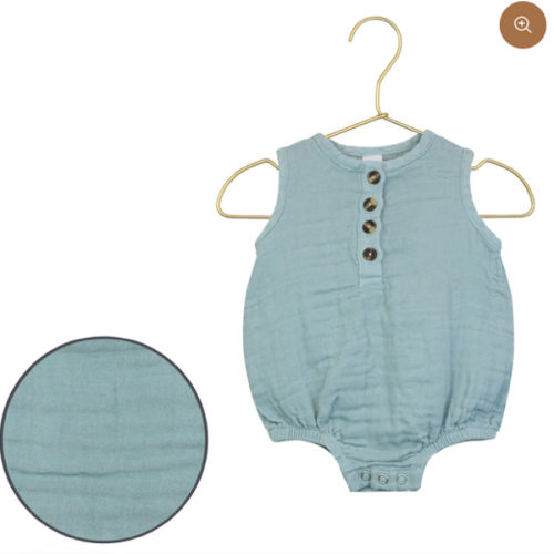 Cloud Muslin™ Bubble Romper - Steel