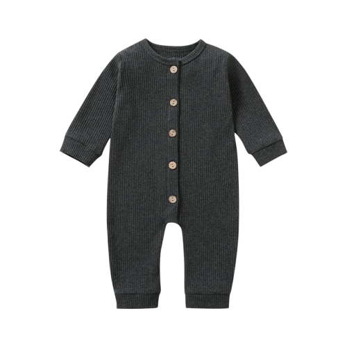 Bxsruta Baby Clothes for Girls, Organic Cotton Snap-Crotch Bodysuit, Easy-Dressing Long Sleeve Romper with Reinforced Knee Patches