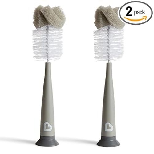 Munchkin® Sponge™ Bottle Brush, Modern Design, 2 Pack, Grey