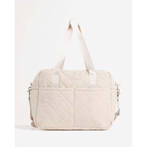 Sand Quilted Nappy Bag