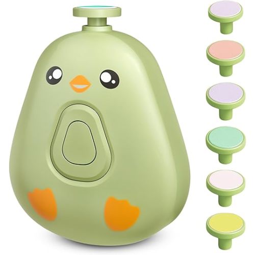 Electric Baby Nail Trimmer – Safe and Quiet Nail File for Infants and Kids, 6 Grinding Heads, Low Vibration & Gentle Power for The Care of Your Baby