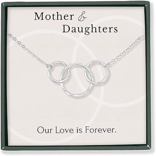 HOPE LOVE SHINE Mom Gift from Daughter - Sentimental, Meaningful Mother and Daughter Necklace, Jewelry, 14k Gold Plated Sterling Silver