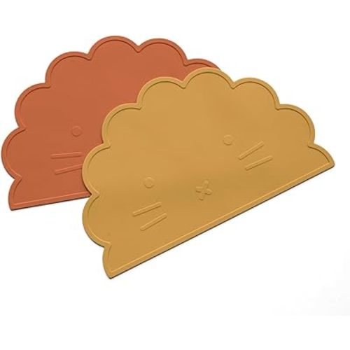 Silicone Mat Baby Placemats for Restaurants, Toddler Placemats for Dining Table, Food Mat Non Slip & Wipeable Placemat Baby Table Mats Colorful Placemat for Kids