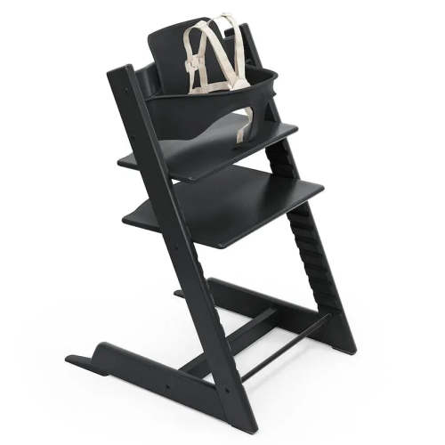 Tripp Trapp High Chair with Baby Set - Black