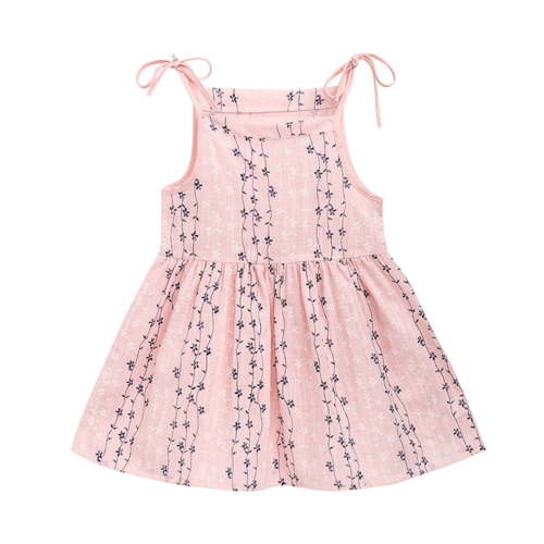 ibuvkizy Girls Summer Dresses Baby Princess Dress Toddler Kids Baby Girl Seaside Beach Dress Sling Skirt Floral Skirt Toddler Birthday Party Gown Kids Cute