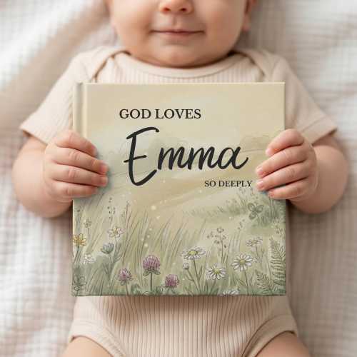 Personalized Baby Book with Name, Christian Storybook, Baptism Gift for Boys or Girls,  Faith Bedtime Book, Gift for Godson or Goddaughter