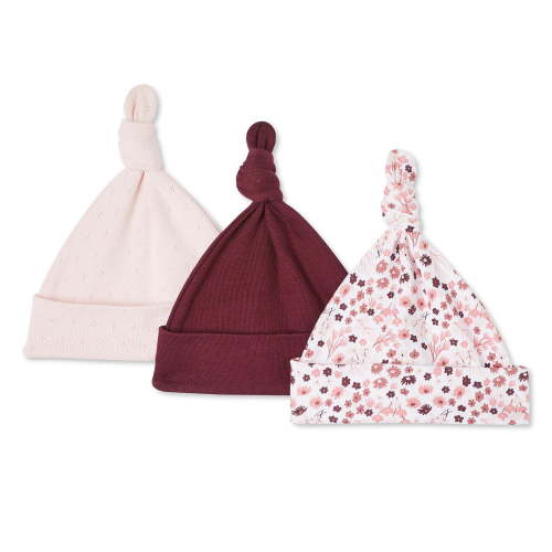 George Baby Girls' Knotted Hat 3-Pack, One Size - Walmart.ca
