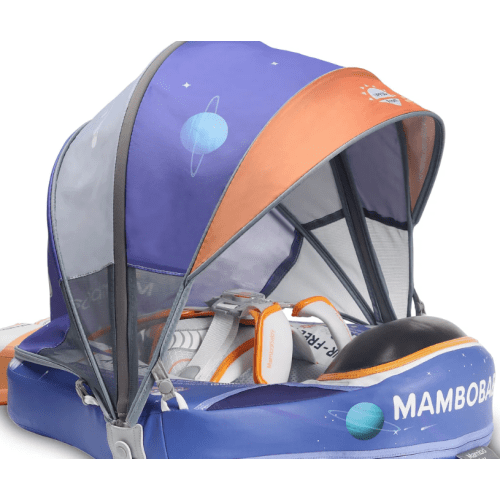 Mambobaby Float with Canopy and Tail Astronauts Purple