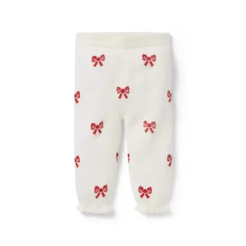 Baby Cream And Sugar Bow Baby Bow Sweater Pant by Janie and Jack