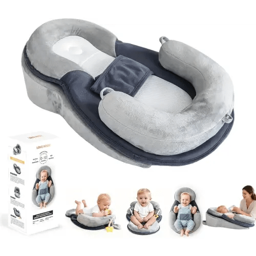 Baby Feeding Pillow, Anti Overflow Breast Feeding Pillow, Baby Lounger & Tummy Time Mat, Detachable Design