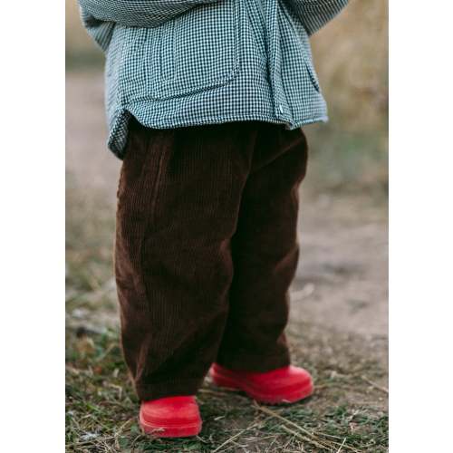 Baggy Cord Pants- Chocolate