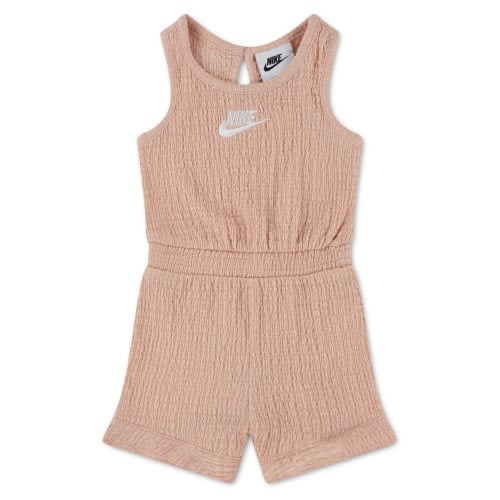 Logo Detail Textured Romper