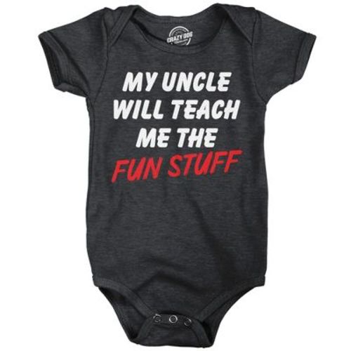 My Uncle Will Teach Me The Fun Stuff Baby Bodysuit Funny Sarcastic Graphic Novelty Jumper For Infants - Crazy Dog Baby Bodysuit Gift for Uncle 6