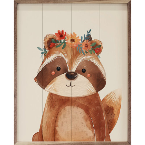 Redwood Rover Boho Woodland Raccoon | Wayfair
