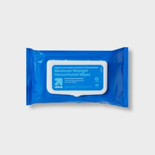 Medicated Hemorrhoid Fragrance free Wipes - 48ct - up&up™