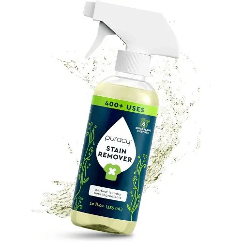 Puracy Stain Remover - Cleaning Spray for Clothes, Laundry Spot Cleaner, Travel Stain Remover, Oil Stain Fighter - Natural, Unscented (12oz)