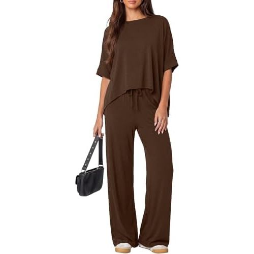 Darong Womens 2 Piece Matching Lounge Sets Travel Outfit Summer Tracksuit