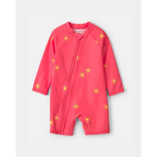 Baby Boy 1-Piece Sun Swimsuit Rashguard - Orange | Carter's
