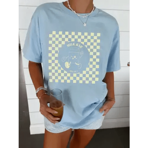 Checkered Milk Carton Nursing Tee – Giftifymama