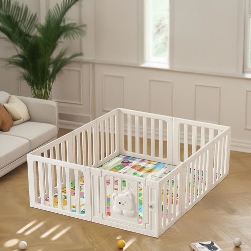 BoPeep Baby Playpen with Lock 10/12-Panel Kids Safety Gate