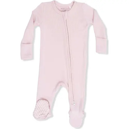Solid Veiled Pink - 2 Way Zipper Footie