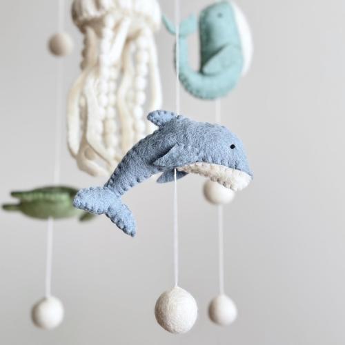 Jellyfish Baby Mobile For Nursery Decor, Jellyfish Crib Mobile, Under the Sea, Baby Shower's Gift, Gift for Sea Lovers