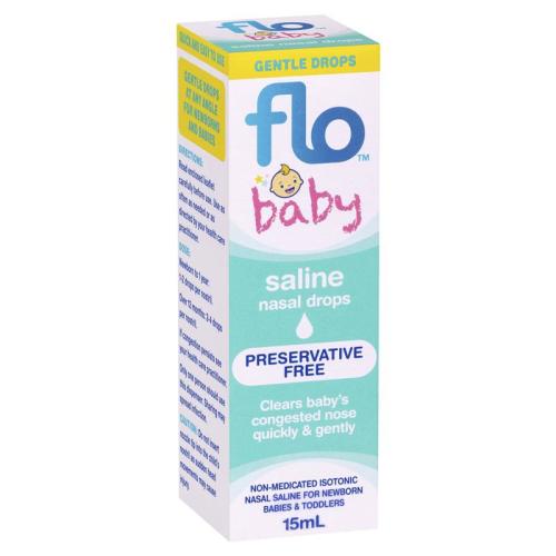 FLO Baby Saline Nasal Drops 15ml