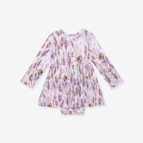 Lavender Fairy Twirl Bodysuit Dress