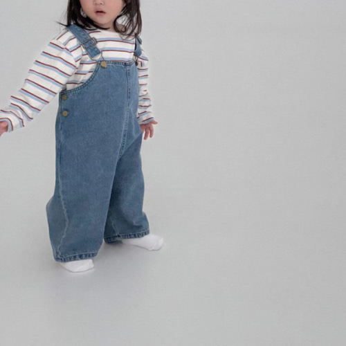 Baby Bella F25 Denim Overalls (6m-3y) - Denim | AT NOON STORE