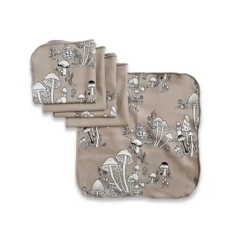 Bamboo Baby Washcloths (Pack of 5) | Acorn Buddies & Stone