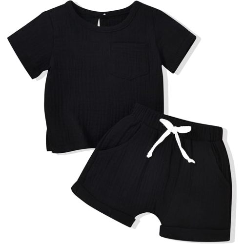 Gender Neutral Baby Linen Summer Outfit