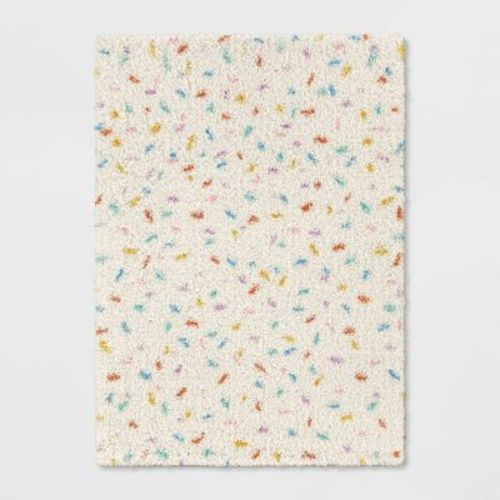 5'x7' Cupcake Kids' Rug - Pillowfort™: Multicolored Tufted High Pile, Skid-Resistant, OEKO-TEX Certified