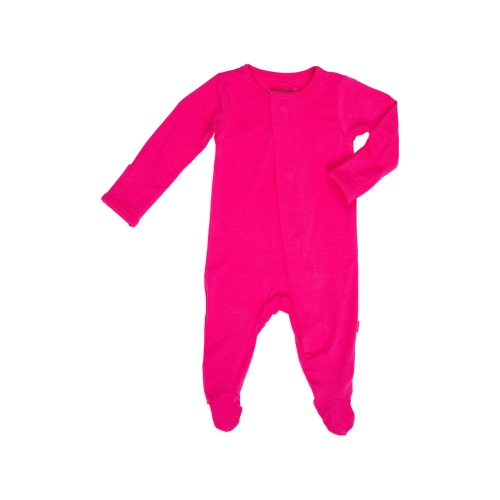 Glam Pink Stretch Modal Magnetic Closure Footie
