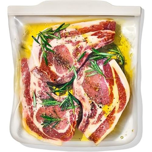 OXO Good Grips Silicone Reusable Bag – Gallon Bag (128 oz) - Oat