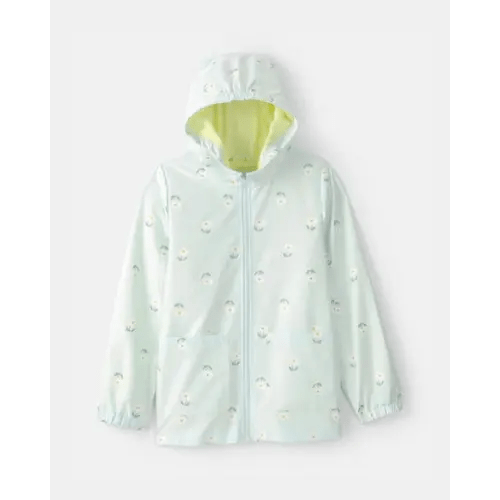 Girls Floral Raincoat (Size 6)