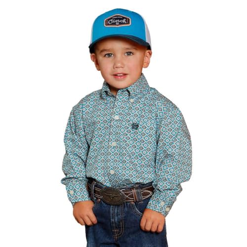 Cinch Baby Boy's Blue Print Shirt