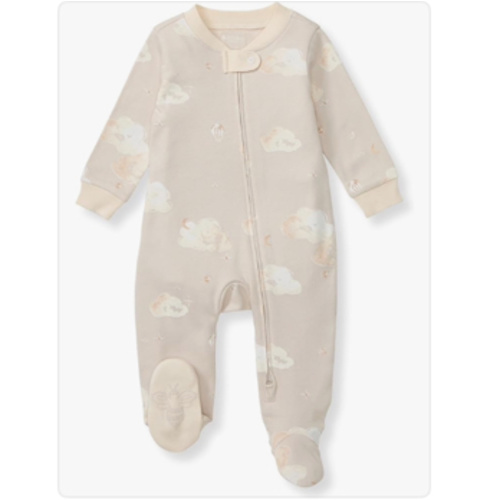 Burt's Bees Baby Boys Sleep and Play PJs, 100% Organic Cotton One-Piece Zip Front Romper Jumpsuit Pajamas