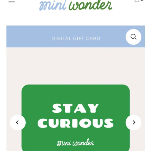 Digital Mini Wonder Gift Card