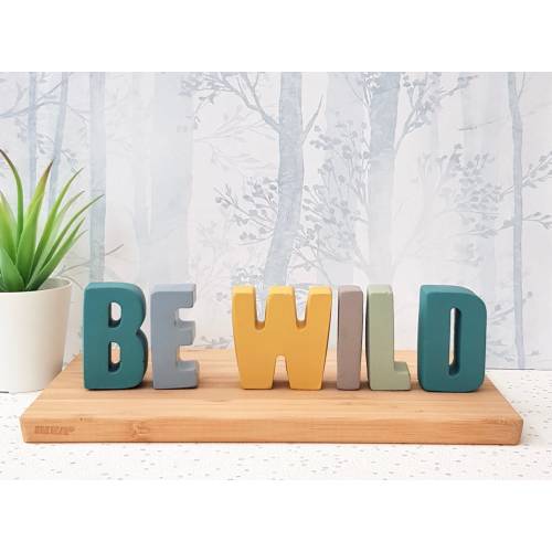 Nursery Decor / Be Wild / Concrete Letters / nursery decor safari / born to be wild