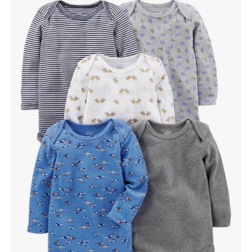 Simple Joys by Carter's Baby Boys Long-Sleeve Bodysuit Pack of 5Bodysuit