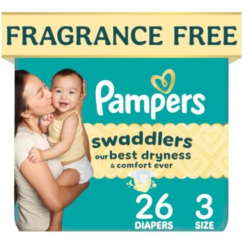 Swaddlers Diapers, Size 3 (13-26 lbs), 26 Count, Fragrance Free, Hypoallergenic, Absorbent, Pediatrician Recommended, Skin Safe