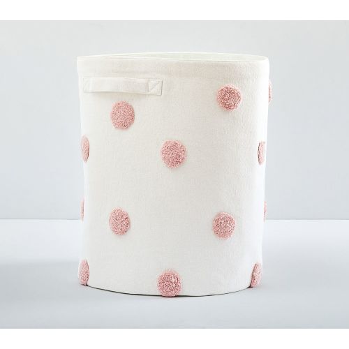 Embroidered Dot Hamper | Pottery Barn Kids