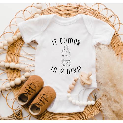 It Comes In Pints Onesie®, Funny Baby Clothes, Gender Neutral Baby Bodysuit, Pregnancy Announcement, IVF Baby Shower Gift, Infant Baby Tee