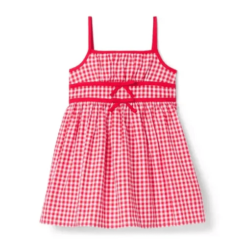 Girl Robin Red Gingham Gingham Bow Dress by Janie and Jack