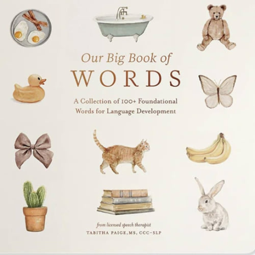 Our Big Book of First Words: A Collection of 100+ Foundational Words for Language Development (Tabitha Paige Children's Book Series)