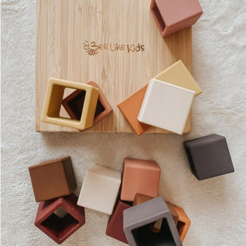 Silicone Stacking Cubes | Bee Like Kids