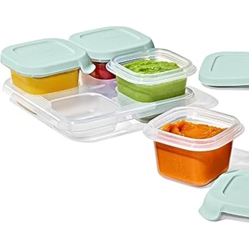 OXO Tot Silicone Baby Blocks Food Storage Containers (4 oz) - Opal