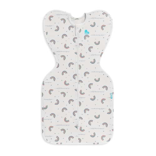 Love to Dream Swaddle Up Baby Sleep Sack, Arms Up Design, Sleep Nearly 2x Longer, Twin Zipper, Cotton Small 8-13 lbs, 1.0 TOG, Special Rainbow