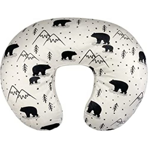 OWLOWLA Nursing Pillow Cover, Breastfeeding Pillow Slipcover Fits Nursing Pillow for Baby Boy Girl(Bear)