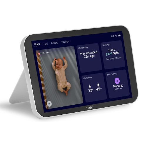 Nanit Display Screen - 8" Touchscreen Dedicated Baby Video Monitor - HD | 1080p live stream, 2-way audio, night vision, motion detector, portable, dedicated nursery monitor for at-home viewing